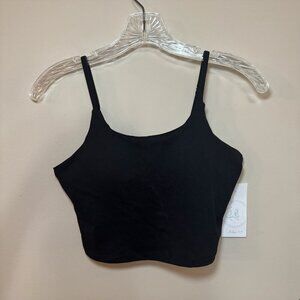 NWT Urban Daizy removable pads crop tank top cami built in bra black large